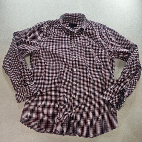 Scott Barber Other - Scott Barber Button Down Shirt Large Red Blue Check Cotton